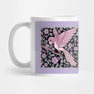 pink parrot christmas Mug